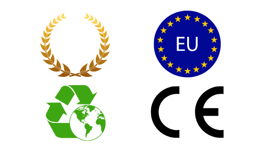 eu made logo, recycling logo, ce mark logo